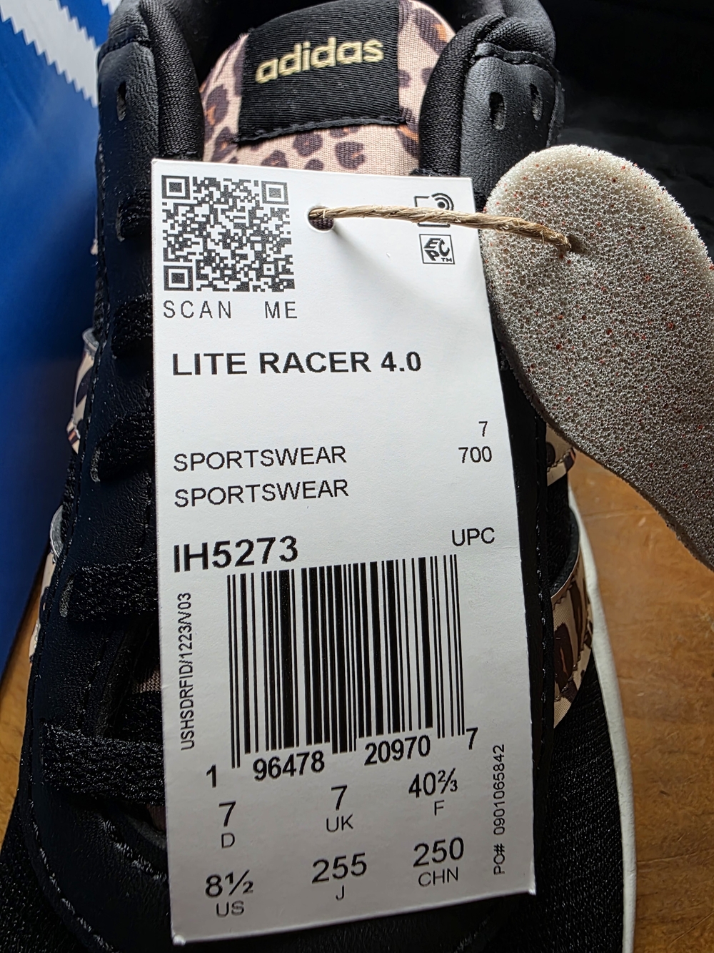 adidas Women’s Black Sneakers with Leopard Print Accents - Picture 2 of 6